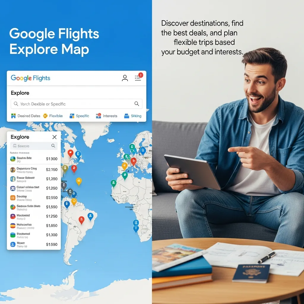 Google Flights Explore Map 