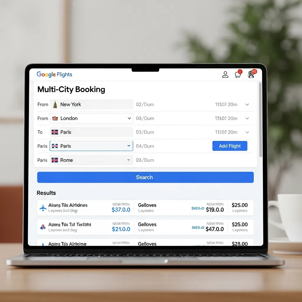 Google Flights Multi City Booking