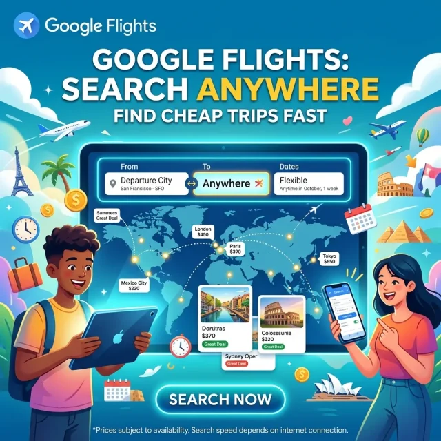 Google Flights Search Anywhere